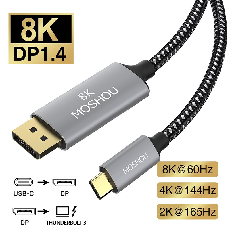 MOSHOU CŸ DP 1.4 ̺ USB-C, ÷ Ʈ 1..